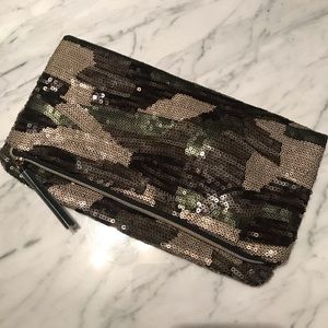 Camo Sequin Margeaux Clutch